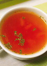 トマトと固形コンソメだけの本格スープ