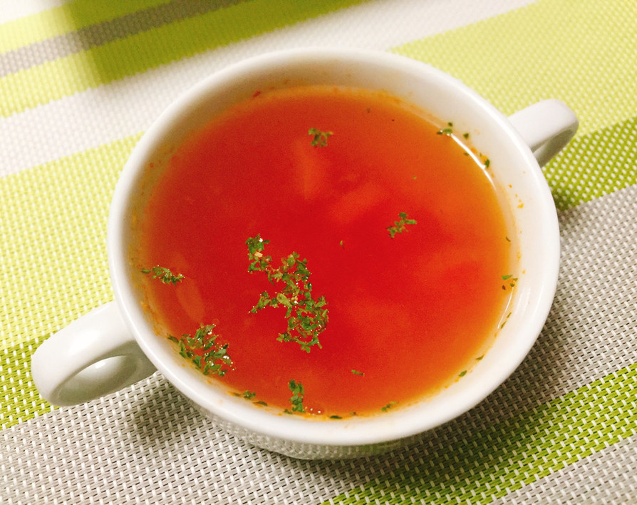 トマトと固形コンソメだけの本格スープの画像