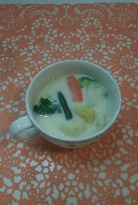 栄養満点！豆乳洋風野菜スープ