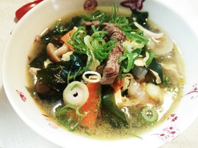 創味シャンタンで食べるスープ♪