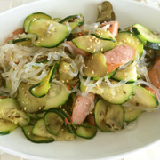 【ZENパスタ】夏野菜和風ペペロンチーノの写真