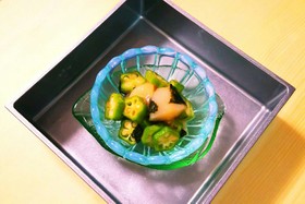 低糖質レシピ☆オクラとホタテの山葵和え