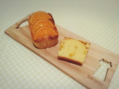 オレンジとクリームチーズのパウンドケーキの写真