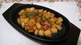豚肉と山芋のサイコロステーキ~居酒屋風~
