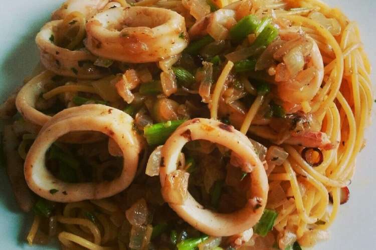 スルメイカと蕪の葉パスタ レシピ 作り方 By Chiru524 クックパッド 簡単おいしいみんなのレシピが352万品