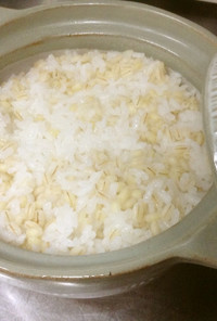 土鍋で簡単♬一合＋もち麦でダイエット♬