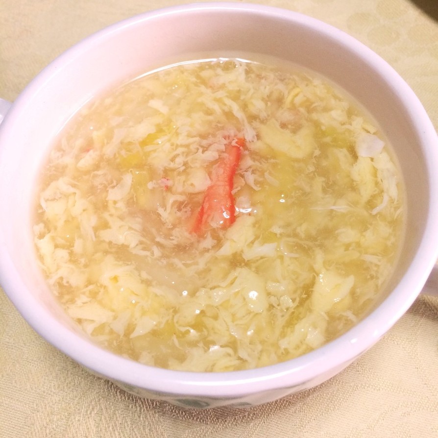 カニと白菜の和風たまごスープ☆の画像