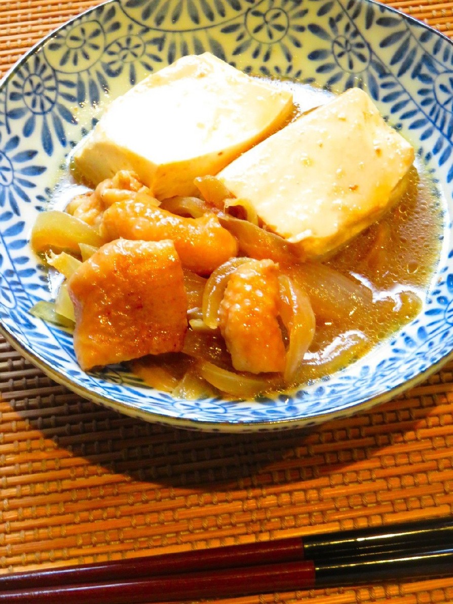☺簡単おつまみ♪鶏皮と豆腐の煮込み☺の画像