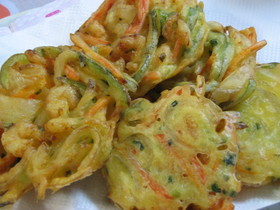 野菜とエビのかきあげ