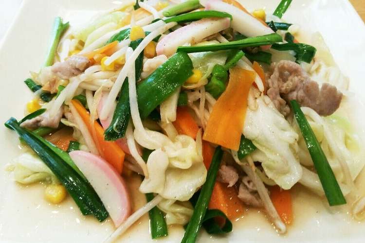 野菜たっぷりちゃんぽん風 野菜炒め レシピ 作り方 By あーこ姐 クックパッド 簡単おいしいみんなのレシピが360万品