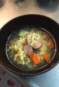 ふんわり卵の野菜スープ