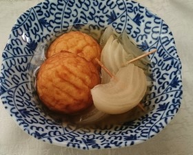 魚河岸あげ&新玉ねぎの煮物