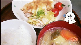 マッシュポテトのせポークステーキ