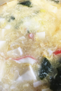 トロトロっ☆豆腐入りたまご中華スープ