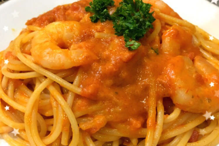 カルディ 濃厚エビのトマトクリームパスタ レシピ 作り方 By ももたくママ クックパッド 簡単おいしいみんなのレシピが374万品