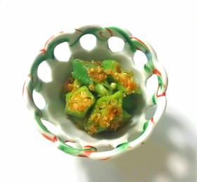 低糖質レシピ☆オクラの胡麻味噌和え