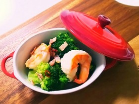 低糖質レシピ☆海老ブロペペロンチーノ