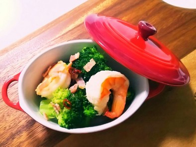 低糖質レシピ☆海老ブロペペロンチーノの写真