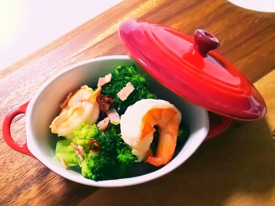 低糖質レシピ☆海老ブロペペロンチーノの画像