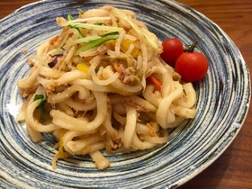 簡単♡めちゃ旨♡ツナの味噌焼きうどん♡