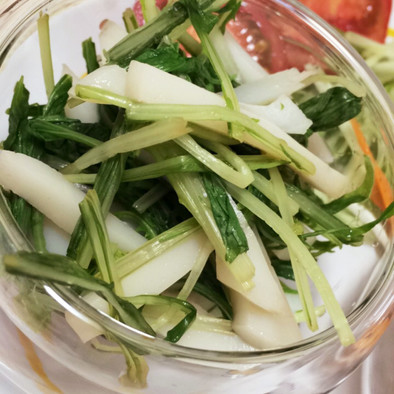 ☆ダイエット☆水菜とかまぼこのポン酢和えの写真