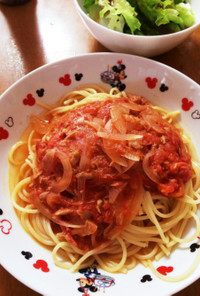 ★簡単！冷凍トマトでツナ玉スパゲッティ