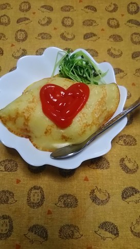 コーンスープの素で☆玉子焼き風