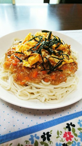 子どもも食べれる☆肉味噌うどん