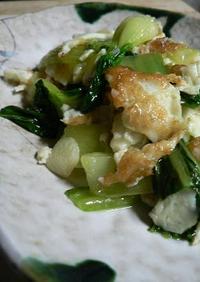 青梗菜と卵白の炒め物