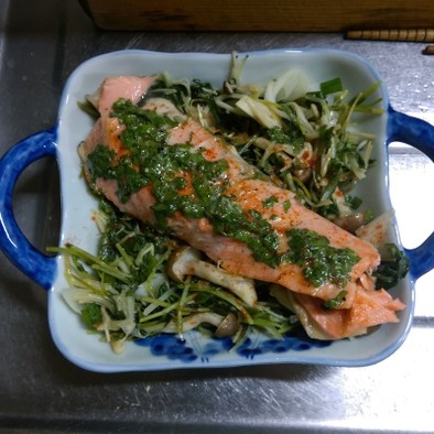 ３月３日晩飯【鮭の和風マヨソースがけ】の写真