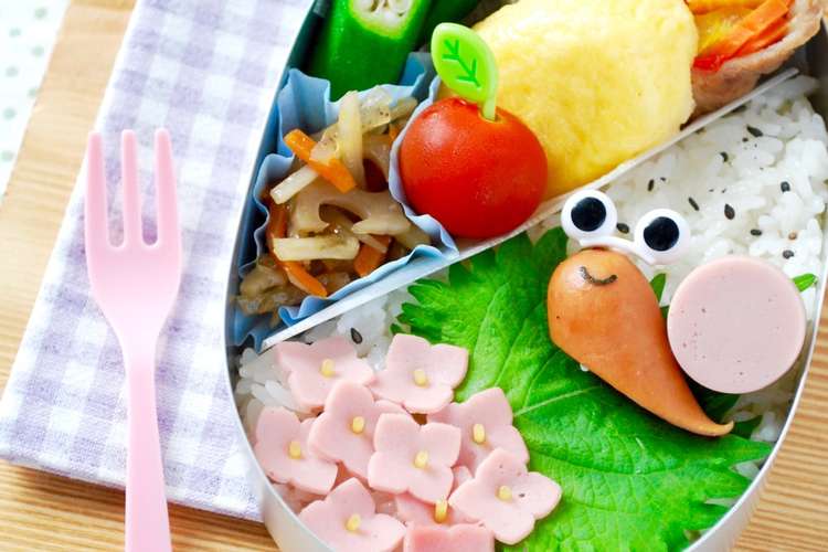 とにかく簡単 カタツムリのキャラ弁おかず レシピ 作り方 By ザッキーー クックパッド