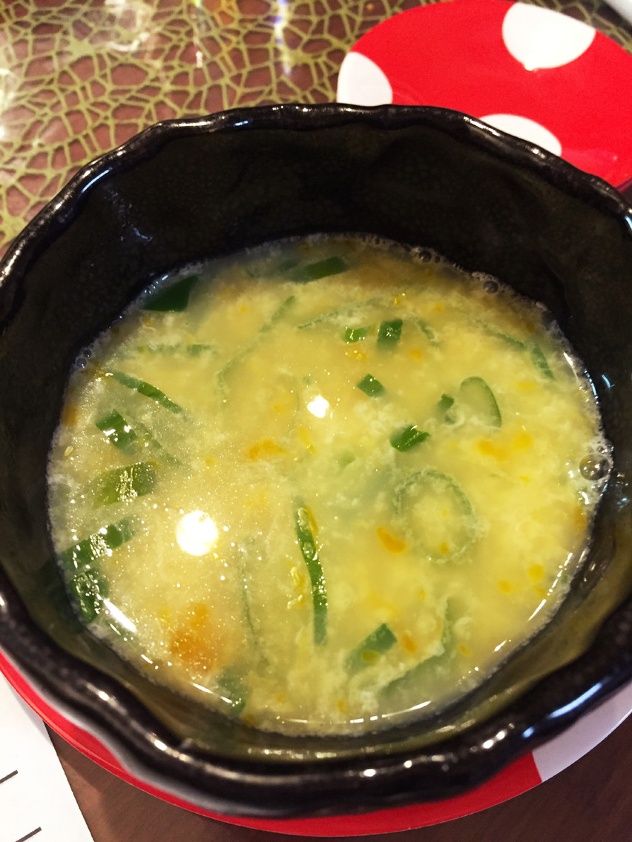 卵とネギだけ。簡単☆中華風鶏スープの画像
