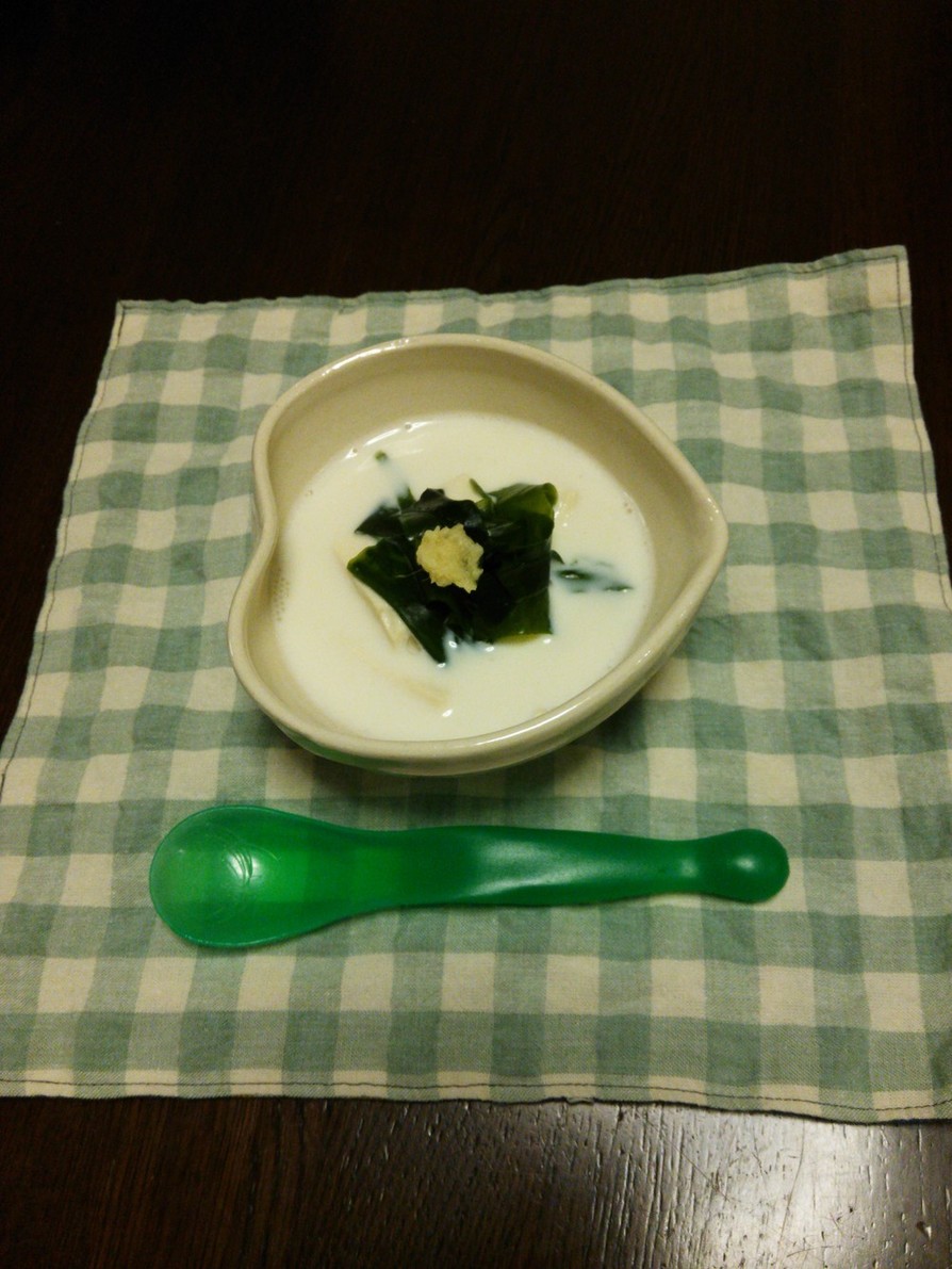 ★簡単、美味しい♪豆腐と牛乳の生姜スープの画像