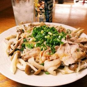 簡単!豚ばらともやしの蒸し焼きぽん酢