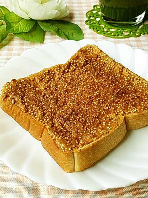 キヌア☆きなこバタートーストの画像