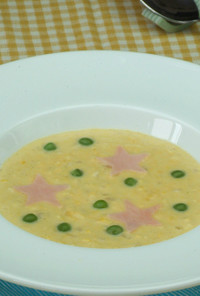 エンドウ豆のコーンスープ