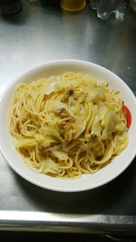 冷凍むきアサリできゃべつのボンゴレパスタ