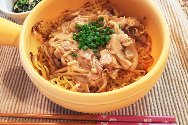 キノコたっぷり あんかけ焼きそば レシピ 作り方 By ねえさん食堂 クックパッド