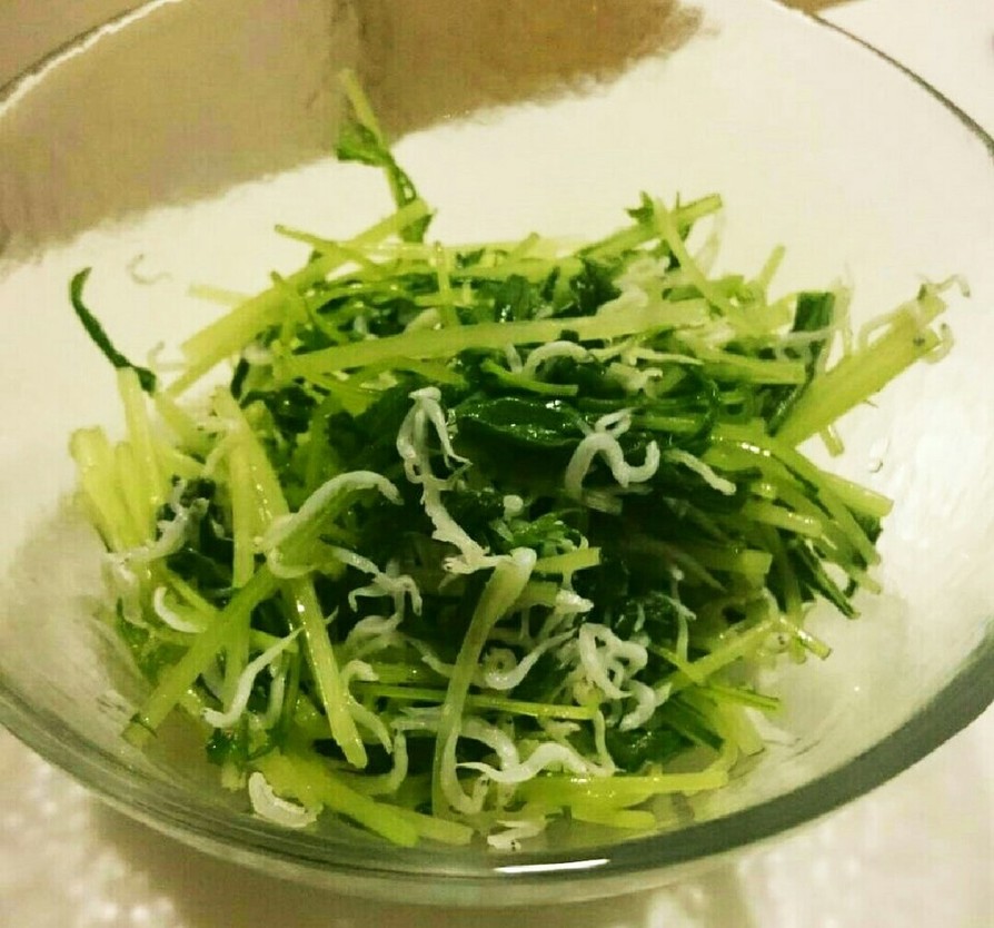 水菜としらすのサラダの画像