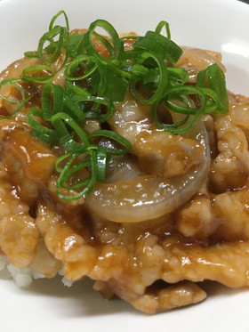 簡単子供激喜び♪豚肉と玉ねぎのチャップ丼