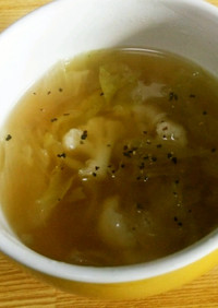 【簡単】カリフラワーとレタスのスープ