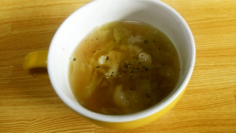 【簡単】カリフラワーとレタスのスープの画像