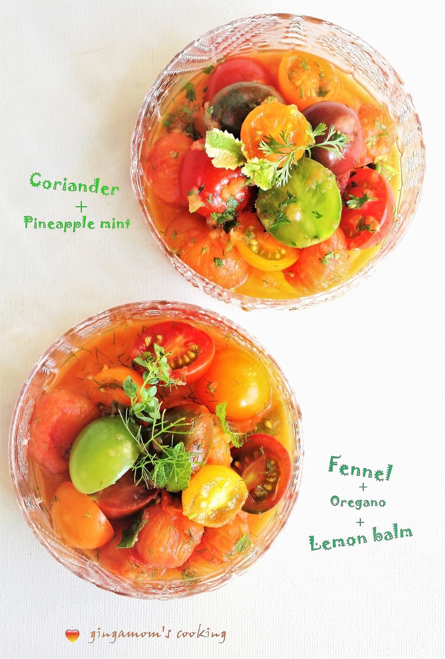 ハーブ香る♡グリルトマトとトマトのサラダの画像