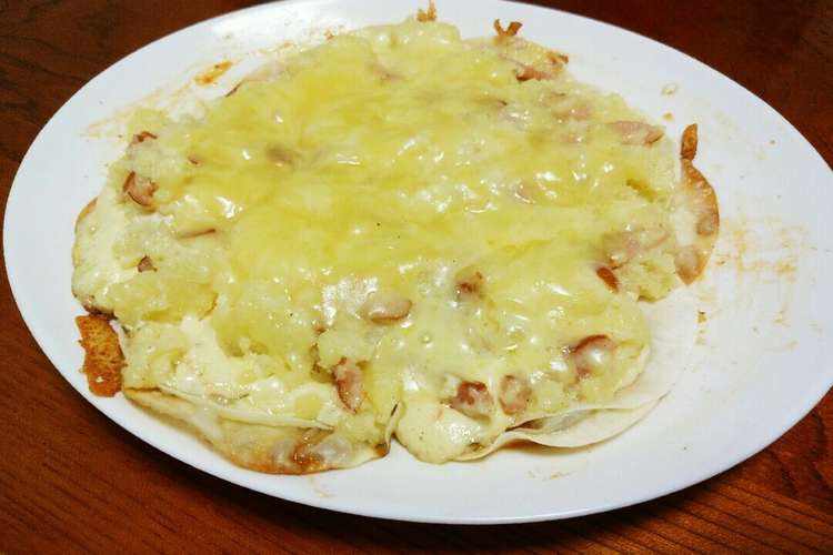 餃子の皮ピザ じゃがいもバージョン レシピ 作り方 By 柚紫木悠菜 クックパッド 簡単おいしいみんなのレシピが357万品