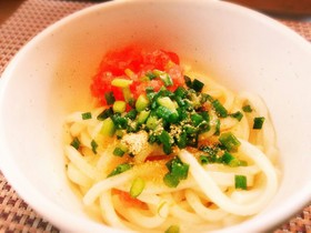 【簡単】明太子バターうどん!【お昼に♪】