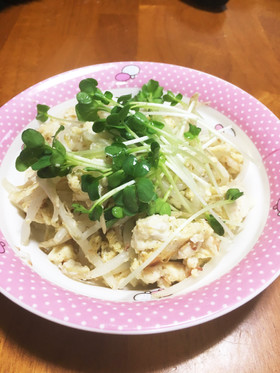 簡単安い節約もやしと豆腐の炒め物