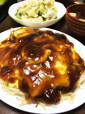 5分で完成!もやしと卵のあんかけ