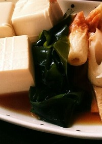 豆腐と生わかめの煮物