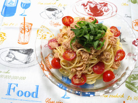 【混ぜるだけ】トマト×ツナの冷製パスタ♪