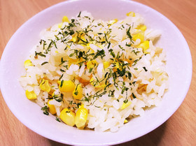 えのきととうもろこしのバター炊き込みご飯